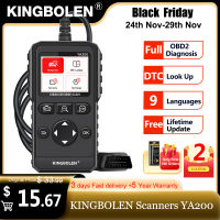 KINGBOLEN OBD2 Scanners YA200 Diagnostic Tool Automotive Scanner Engine DTC Lookup Battery Test Code Reader Free Lifetime Update