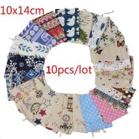 【packing shop】10ชิ้นถุงผ้าฝ้ายผ้าลินิน10x14เซนติเมตรมัสลินเครื่องสำอางเครื่องประดับถุงบรรจุภัณฑ์งานแต่งงานน่ารัก Drawstring ของขวัญ D Rawable กระเป๋าปัจจุบัน