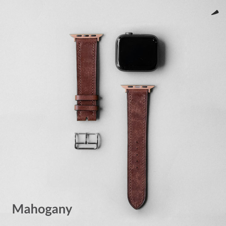 สายนาฬิกา-apple-watch-dom-type-03-mahogany-สายนาฬิกาหนังแท้-italian-leather-สายแอปเปิ้ลวอชหนังแท้