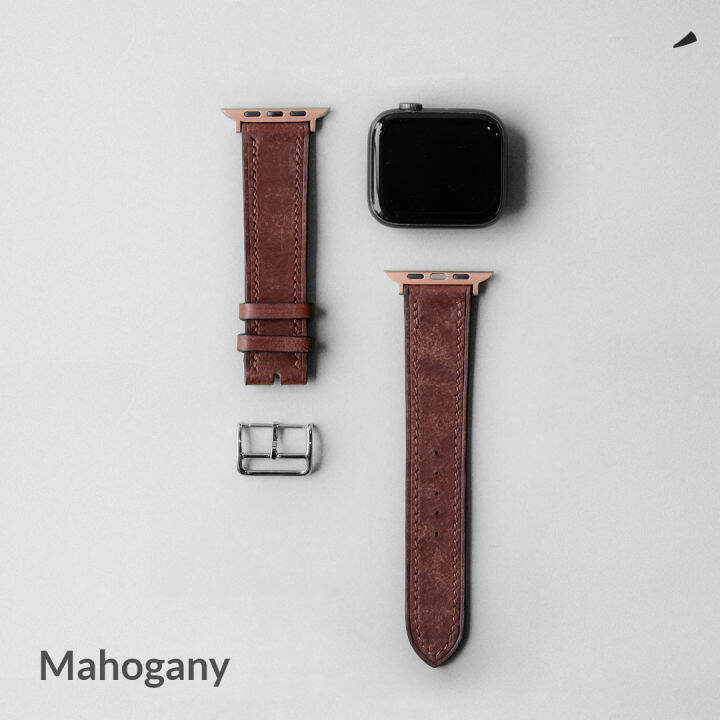 สายนาฬิกา-apple-watch-dom-type-03-mahogany-สายนาฬิกาหนังแท้-italian-leather-สายแอปเปิ้ลวอชหนังแท้