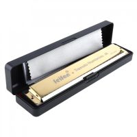 10 Hole 24 Hole Harmonica 8K Titanium Tremolo Tone Key C Harmonica Harp Mouth Organ Musical Instruments with Case