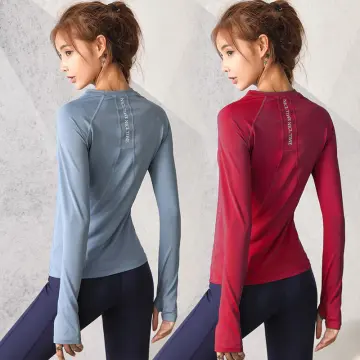 Women′ S Long Sleeve T Shirt Workout Top Tight Yoga Tops Gym