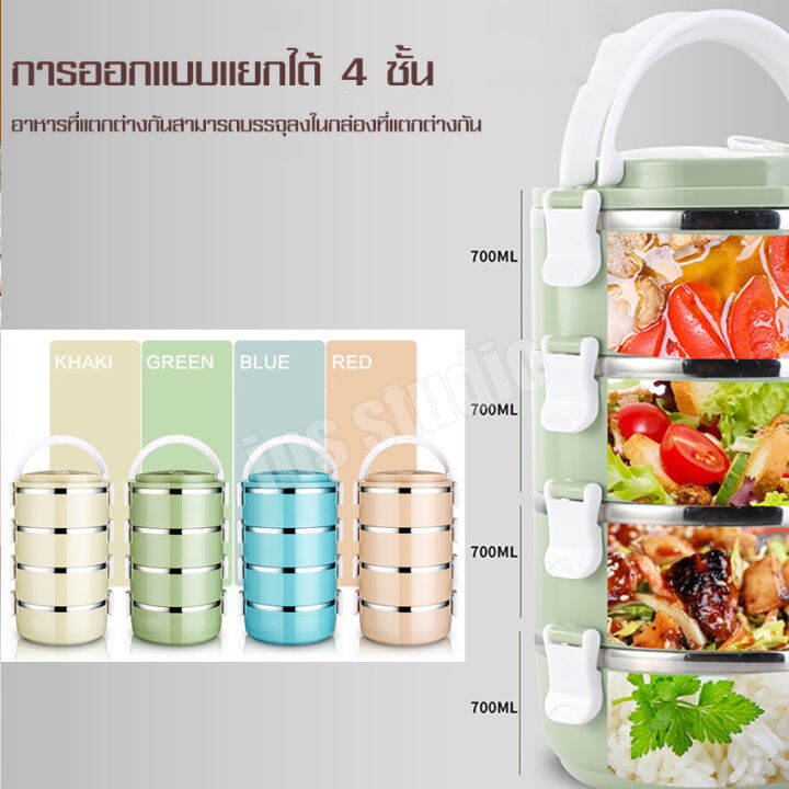 lunch-box-ปิ่นโต-2-3-4-ชั้น-กล่องถนอมอาหาร-ชุดกล่องถนอมอาหาร-ปิ่นโตสแตนเลส-ปิ่นโตเก็บอาหาร-ปิ่นโตถนอมอาหาร-ปิ่นโตอาหาร-ปิ่นโตพกพา