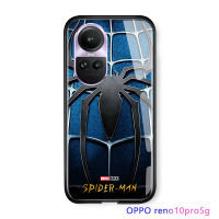 Serpens เคส OPPO Reno10 Pro 5G เคสโทรศัพท์ Marvl สำหรับเด็กผู้ชาย,เคสโลโก้สไปเดอร์แมนสไปเดอร์มนุษย์แมงมุมกันกระแทกขอบนิ่มเคสโทรศัพท์หลังกระจกนิรภัย