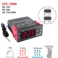 ตัวควบคุมอุณหภูมิเทอร์โมสตัทดิจิตอล STC-1000 12 24V,รีเลย์ควบคุมอุณหภูมิเครื่องบ่มเพาะทำความร้อนความเย็น STC 1000 220V STC-3028