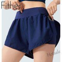 【hot sale】✻● C04 Fit.HER Summer Sports Shorts Hidden Side Pocket Light Proof and Breathable Three-part Pants Running Fast Dry Sports Pants Yoga Pants for Women