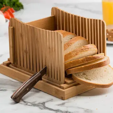 Bread Loaf Slicer Guide Kitchen Fold-able Adjustable Slicing Cutter Toast  Tool