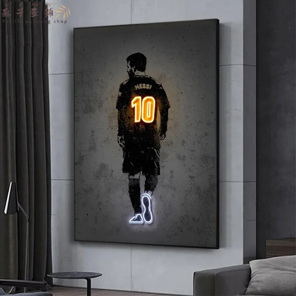 Yofukashi no Uta' Poster, picture, metal print, paint by lionel messi art