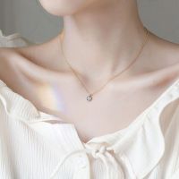 SHARING Lucky Dainty Chain คริสตัลสีโรสโกลด์/สีเงินสีฟ้าตุรกีเครื่องประดับสร้อยคอ Choker