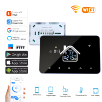 Tuya สมาร์ท Wifi เทอร์โมโปรแกรมควบคุมอุณหภูมิจอแอลซีดีหน้าจอสัมผัสก๊าซหม้อไอน้ำเทอร์โมสำหรับ Home Alexa