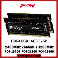 HyperX FURY memoria RAM DDR4 32GB 8GB 16GB 3200Mhz 2400 2666MHz หน่วยความจำแล็ปท็อป260Pins sodim. PC4-19200 21300 25600โน๊ตบุ๊ค RAM