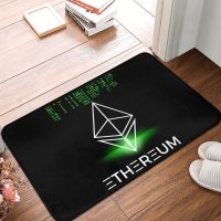 {Sea of Stars} Ethereum Crypto Miners ห้องครัวพรมกันลื่น Green Coding Flannel Mat ยินดีต้อนรับพรมเช็ดเท้าตกแต่งพื้น Rug