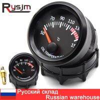มาตรวัดระดับอุณหภูมิน้ำมัน52มม. อเนกประสงค์12V จอแสดงผล LED แบบดิจิตอลมิเตอร์รถยนต์พร้อมเซ็นเซอร์นาฬิการถยนต์50 ~ 150องศาเซลเซียส