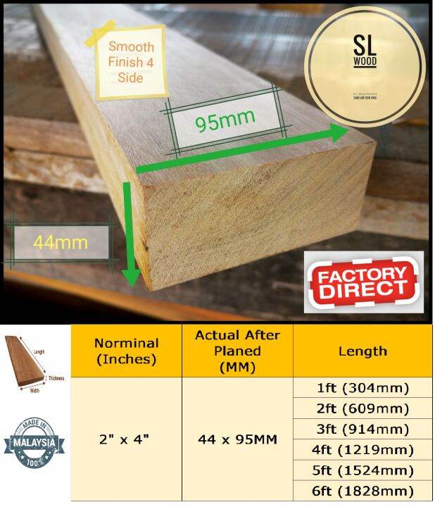 Chengal Solid Wood Timber Smooth Finish T Mm W Mm L Feet Kayu Chengal