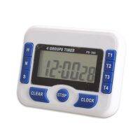 3-Channel Count Down Timer Digital Display Clock Timing Device Precise Blue