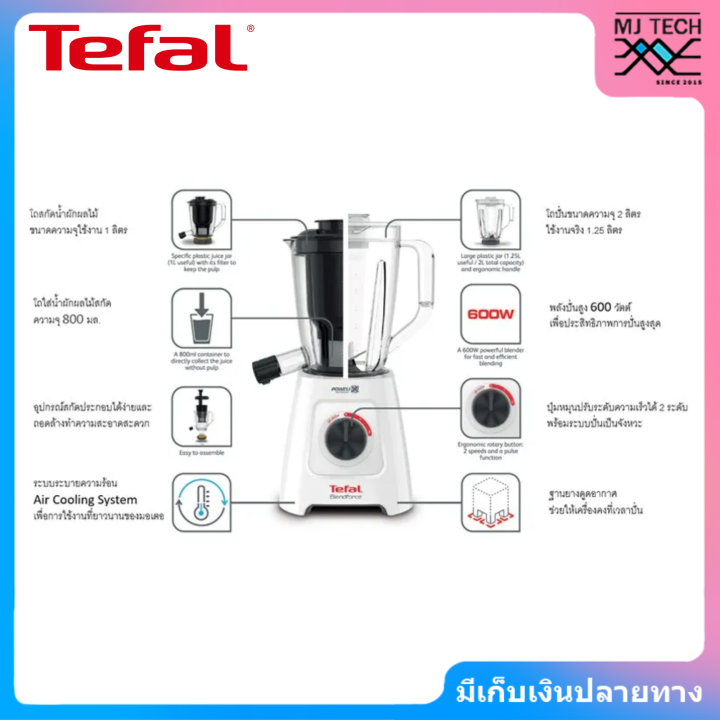 tefal-เครื่องปั่นและสกัดน้ำผักผลไม้-2-ระบบในเครื่องเดียว-blendforce-2-in-1-รุ่น-bl42q166
