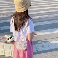 Childrens Bag Summer New Fashion Pearl Girl Messenger Bag Cute Bowknot Girl Princess Wind Purse 【APR】