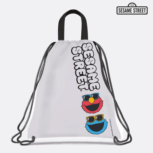 SST3 กระเป๋าเป้หูรูด Elmo Cookie Monster Drawstring Backpack W34xH43 cm WH