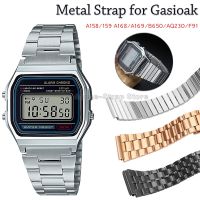 ✆ 18mm Stainless Steel Strap for casioak A158/A159 A168/A169/B650/AQ230/F91 Watchbands Classic Small Square Metal Bracelet