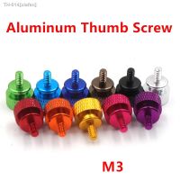 ♚ 10pcs M3 Aluminum step thumb screw Computer case Screw Knurled Hand Screws anodized 11 colors