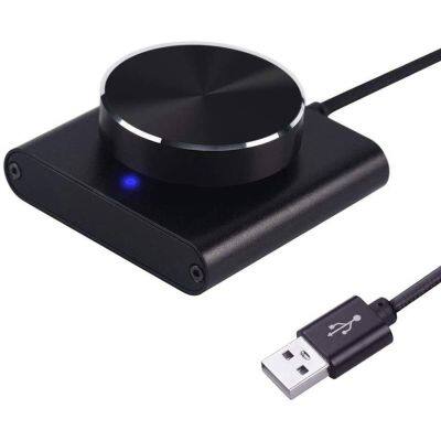 USB Computer Volume Controller Aluminum Alloy PC Speaker External Volume Control Scratch Resistance Adjuster Knob Adhesives Tape