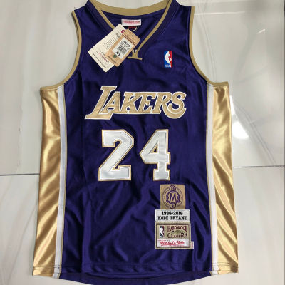 Ready Stock 22/23 Top Quality Mens 24 Kobee Bryantt Los Angeles Lakerss Mitchell Ness 1996-2016 Hardwood Classics 2020 Hall Of Fame Commemorative Edition Jersey - Purple