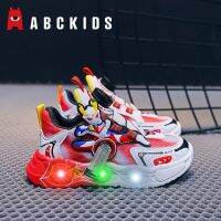 【Ready】? Abids childrens shoes mens summer new mesh Ultraman light shoes flash hollow light shoes childrens sneakers 6