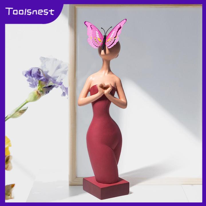 toolsnest-เครื่องประดับรูปแกะสลักรูปปั้นผู้หญิงสมัยใหม่งานศิลปะสำหรับสำนักงานโต๊ะตู้
