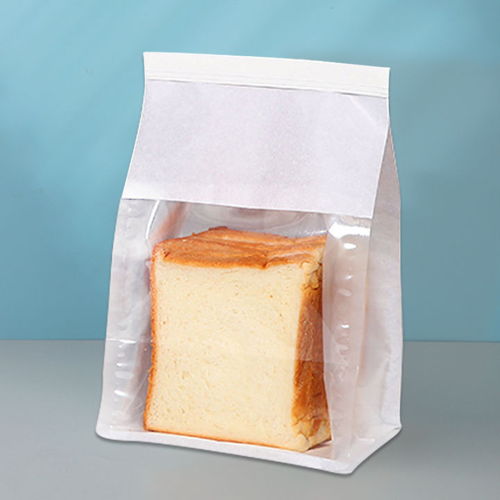 ถุงขนมปัง-ถุงลวดพับ25ใบ-ถุงใส่ขนมปัง-ถุงใส่ขนมปัง-ปากลวด-ถุงใส่ครัวซองต์-ถุงขนมปังมีหน้าต่างใส่-ถุงลวดพับ
