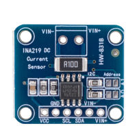 โมดูลการเซนเซอร์ควบคุมพลังงาน I2C แบบ3V-5V แบบ INA219โมดูลแยกเซ็นเซอร์การจ่ายไฟฟ้าแบบสองทิศทางสำหรับกระแสไฟฟ้า DC ไฟฟ้า