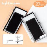 H&amp;L Dark Black Matte Soft Eyelashes No Residue 20 Rows Eyelashes Extensions Supplies Make Up Tools Cables Converters