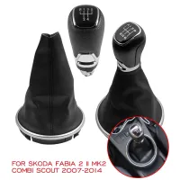 สำหรับ Skoda Fabia 2 II MK2 Combi Scout 2007 2008 2009 2010 2011 2012 2013 2014สปีด5/6เกียร์หัวกระปุกเกียร์บูตที่จับสำหรับ JEEP Wrangler แต่งรถ