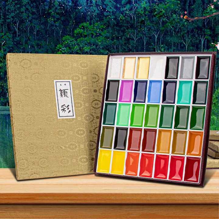 Sakura Kissho Original Japanese Solid Watercolor Pigment Paint Set