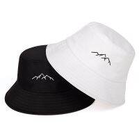 【CW】 spring summer fisherman hat outdoor shade bucket Mountain range embroidery fashion sun hats