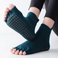 Women Five Toe Pilates Socks Ladies Anti-Slip Breathable Yoga Socks Cotton Elasticity Fitness Ballet Dance Sock for Yoga Gym