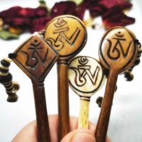 【CW】 Hairwear Tibet Yak Hand Carved Leaves Hairpins Ethnic Hairsticks Many Designs