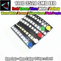 50pcs Super Bright 3528 1210 SMD LED Red/Green/ICE Blue/Yellow/White/WARM WHITE/UV/RGB BLUE Cold LED Diode 3.5*2.8*1.9mmElectrical Circuitry Parts