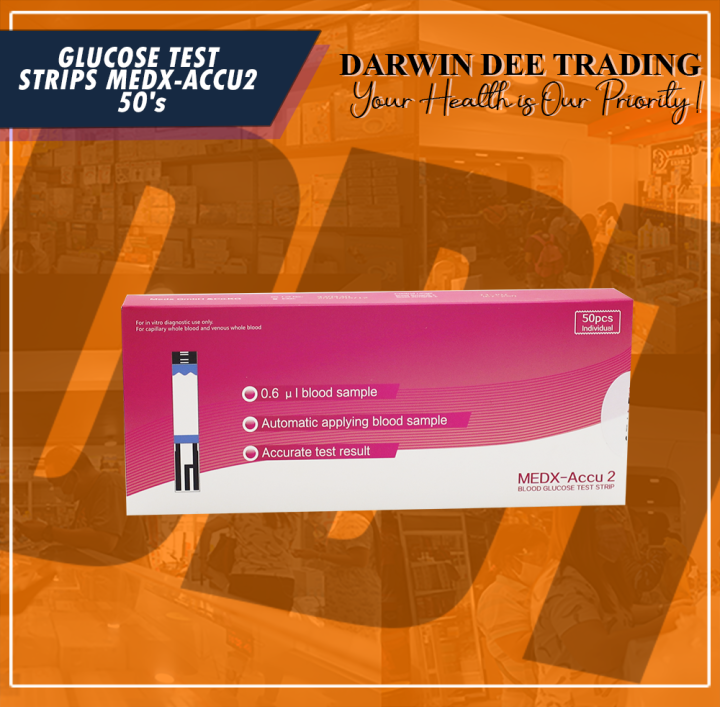 GLUCOSE TEST STRIPS MEDXAccu2 50's Lazada PH