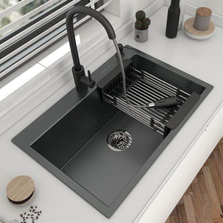 Stainless Steel Kitchen Sink Modern Kitchen Sink Luxury Black 304 /Bak ...