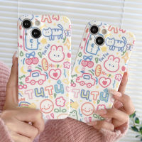 Ins การ์ตูนน่ารักกราฟฟิตีสำหรับแอปเปิ้ล14pro Max เคสมือถือใหม่ Iphone13หญิง12สร้างสรรค์11