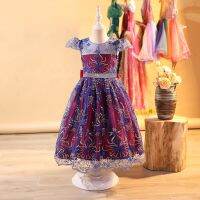 [COD] AliExpress autumn and winter new childrens dress lace princess girl performance evening