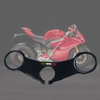 Motorcycle Top Triple Clamp Yoke Sticker Central Console Carbon Fiber Pattern Sticker Case for DUCATI 848 1098 1198 1098S