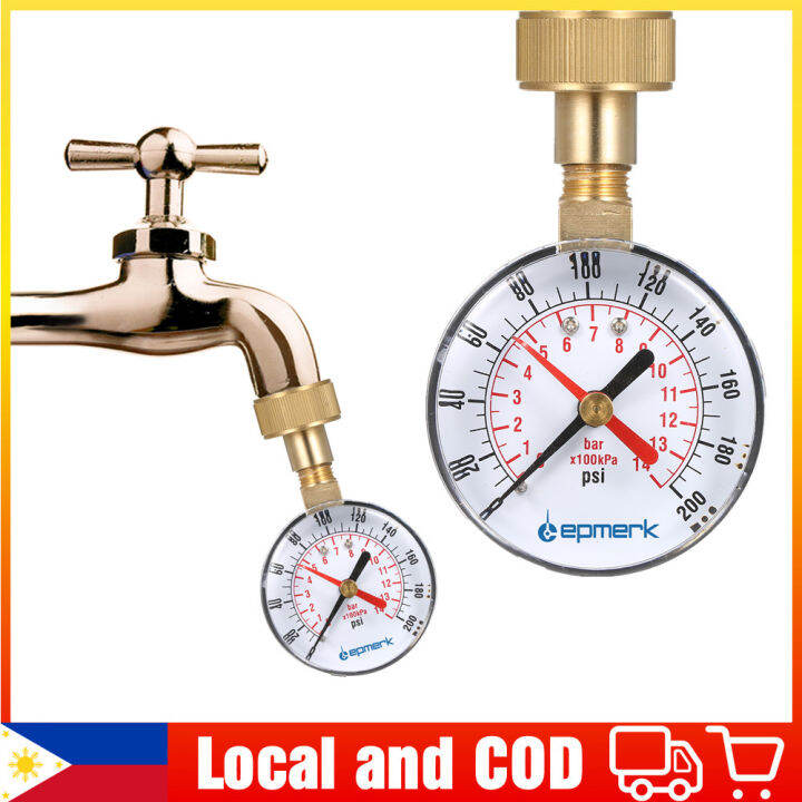 2 1/2'' Pressure Gauge Water Pressure Test Gauge 3/4'' Female Hose
