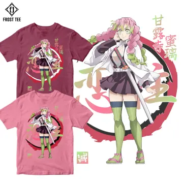 DEMON SLAYER Nezuko Kamado Design T-shirt with DTF (Direct to Film) Anime  Print Rubberized Quality Plain 80% Cotton 20% Polyester, Crew / Round Neck  for Casual Unisex Wear, fit Men Woman, Available