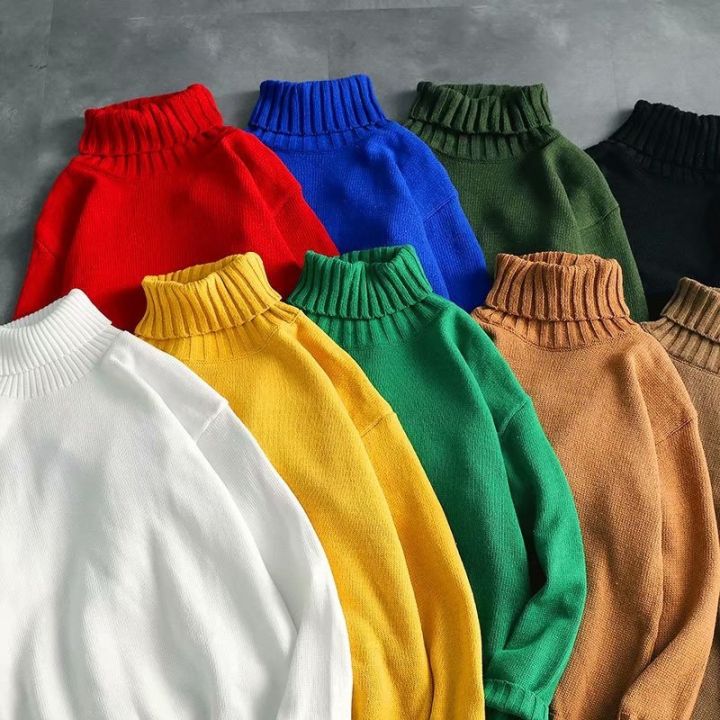 codtheresa-finger-sweater-mens-sweater-in-spring-and-autumn-korean-style-loose-trend-high-neck-sweater-casual-all-match-solid-color-sweater