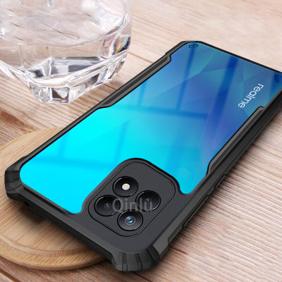 Realme Narzo 50เคสโทรศัพท์อะคริลิคใสเต็มรูปแบบเสริมฝาครอบป้องกันมุมเคสใส