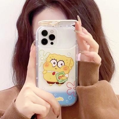 【สำหรับ iPhone】SpongeBob Cartoon Soft Case ใช้งานร่วมกับ for iPhone 14 13 12 11 ProMax 7 8  X XS XR Clear Case TPU ซิลิโคนโทรศัพท์กันกระแทก