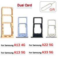 Original Dual Card For Suitable For Samsung Galaxy A13 A22 4G A33 5G Micro Nano SIM Card Holder Tray Chip Slot Drawer Holder Adapter Socket