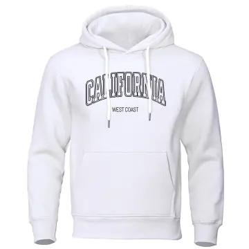 Los Angeles California Print Hoodies Women Drop-shoulder Pullovers Femme  Hooded Sweatshirt Big Style Loose Sudaderas Con Capucha