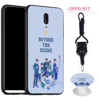 เคสโทรศัพท์ BTS,เคสซิลิโคนนิ่มสำหรับ OPPO R17พร้อมแหวนรูปแบบเดียวกันและเชือก